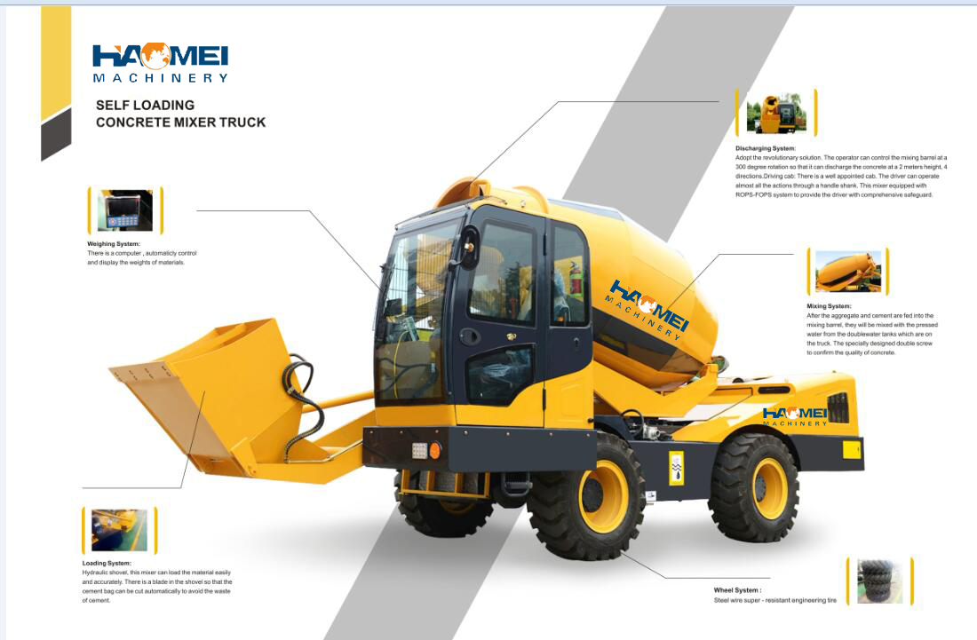  6.5m3 self loading mixer
