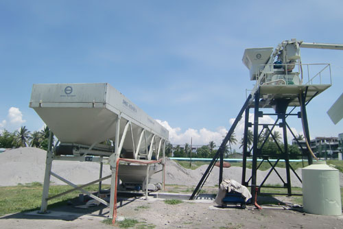 HZS Hopper Lift Batching Plant 