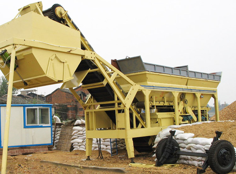 the flow chart of mobile concrete batch plant